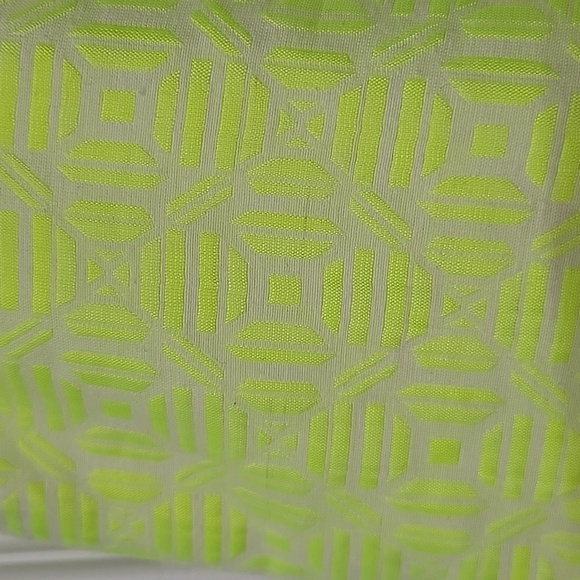 J Crew Factory Size 12 Jacquard Fluorescent / Neon Yellow-Green A-Line Skirt - Picture 3 of 10